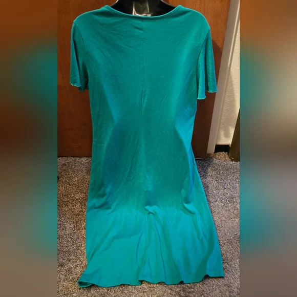 Avon kelly green soft comfortable flutter t-shirt dress szL - Picture 5 of 6